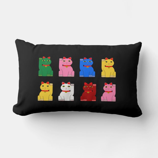 Cojín Lumbar maneki neko (Anverso)