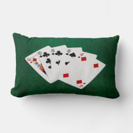 Cojín Lumbar Manos de póquer - Tarjeta alta - Reina