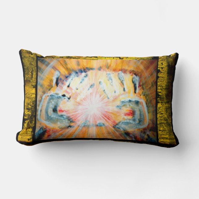 Cojín Lumbar Manos que sanan (Anverso)