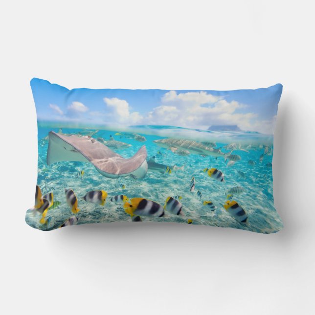 Cojín Lumbar Manta Ray (Anverso)