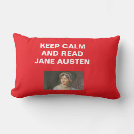 Cojín Lumbar Mantén la Calma, Lee a Jane Austen