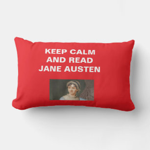Cojín Lumbar Mantén la Calma, Lee a Jane Austen