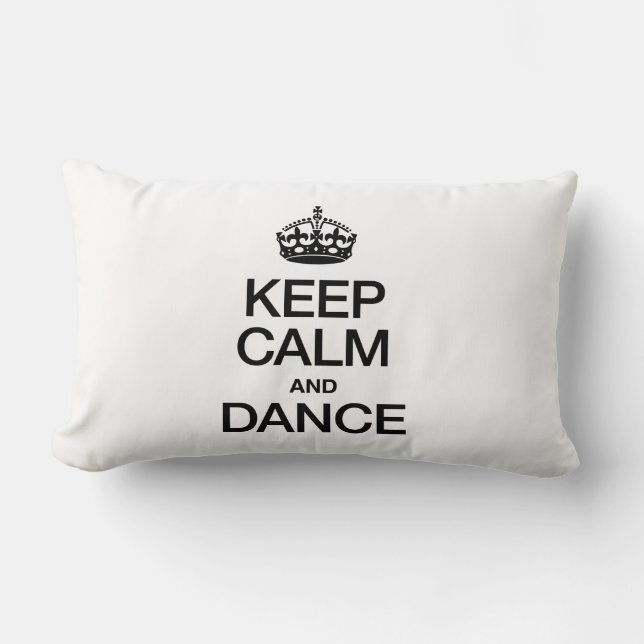 COJÍN LUMBAR MANTENER LA CALMA Y LA BAILE (Anverso)