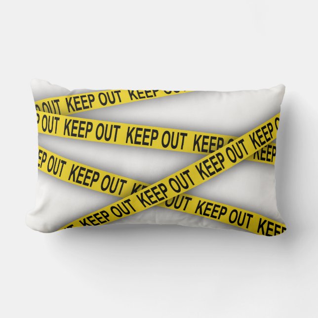 Cojín Lumbar Manténgase alejado y no cruce la cinta de la polic (Anverso)