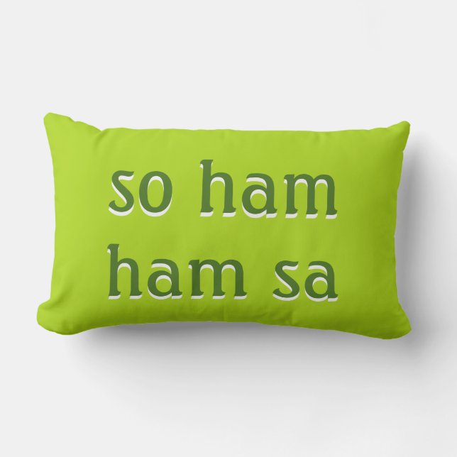 Cojín Lumbar Mantra: así que jamón - jamón sa (Anverso)