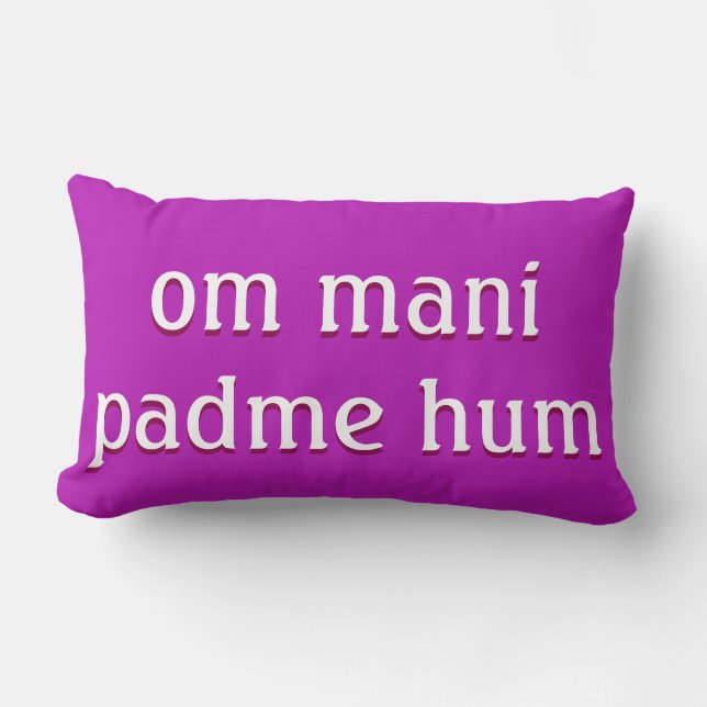 Cojín Lumbar Mantra: om mani padme hum (Anverso)
