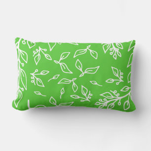 Cojín Lumbar Manzana Verde Floral de Primavera