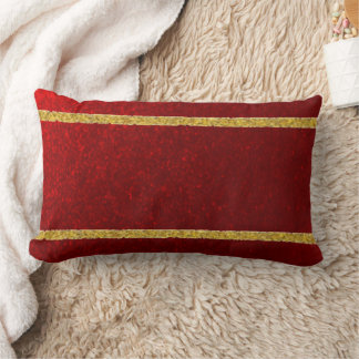 Cojín Lumbar Manzanas De Caramelo Rojo Dorado