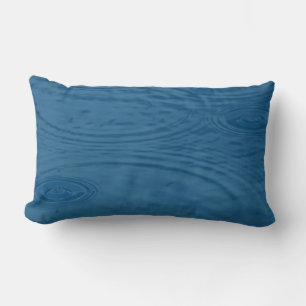 Cojín Lumbar Manzanas de lluvia (Olas de agua azul)