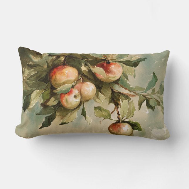 Cojín Lumbar Manzanas en una rama (Anverso)