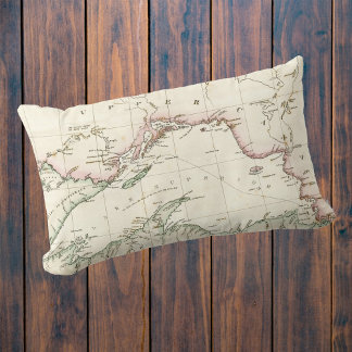 Cojín Lumbar Mapa antiguo del lago Superior