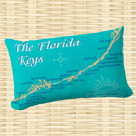 Cojín Lumbar Mapa de Florida Keys de las islas