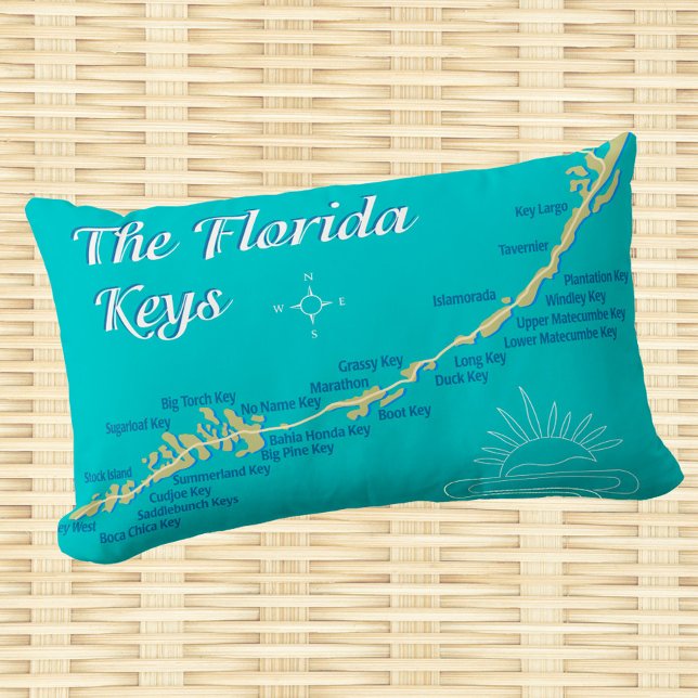 Cojín Lumbar Mapa de Florida Keys de las islas (Subido por el creador)