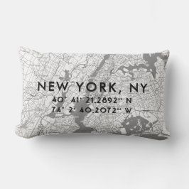 Cojín Lumbar Mapa de Personalizados de la ciudad de Nueva York