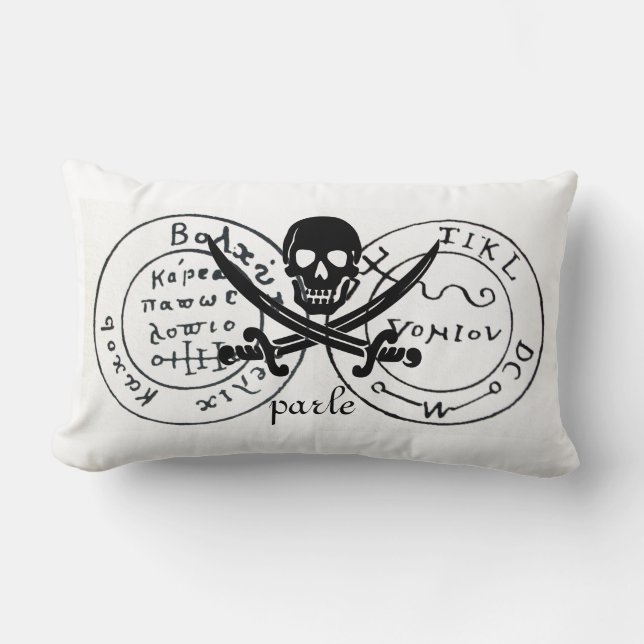 COJÍN LUMBAR MAPA DE TESORERÍA ANTIGUA DE TALISMAN / PIRATES (Anverso)