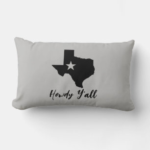 Cojín Lumbar Mapa de Texas Lone Star State Howdy Y'all 