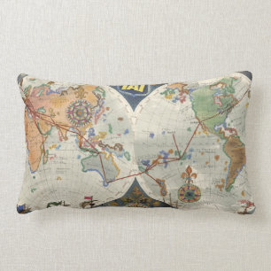 Cojín Lumbar Mapa del mundo de Aeriens Internationaux del