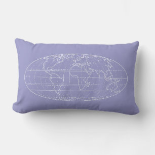 Cojín Lumbar mapa del mundo simple