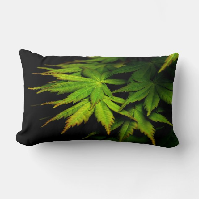 Cojín Lumbar Maple japonés en primavera (Anverso)