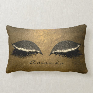 Cojín Lumbar Maquillaje del Purpurina del Personalizado de oro 