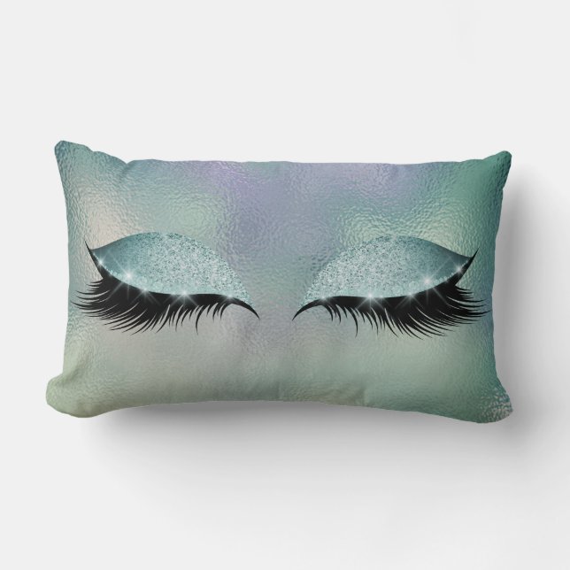 Cojín Lumbar Maquillaje del Purpurina del sueño de los azotes a (Anverso)