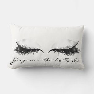 Cojín Lumbar Maquillaje Metálico Gris Blanco Rota A Una Novia M