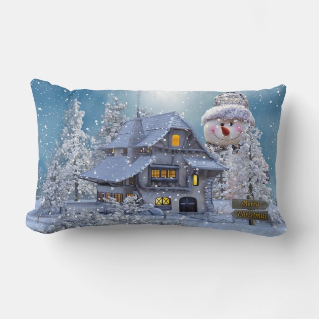 Cojín Lumbar Maravillosa Navidad Winter wonderland (Anverso)