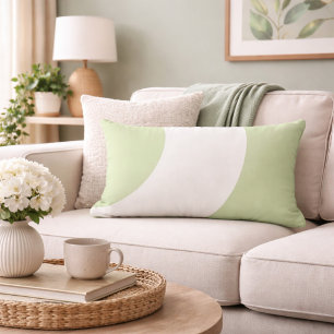 Cojín Lumbar Maravilloso verde y blanco