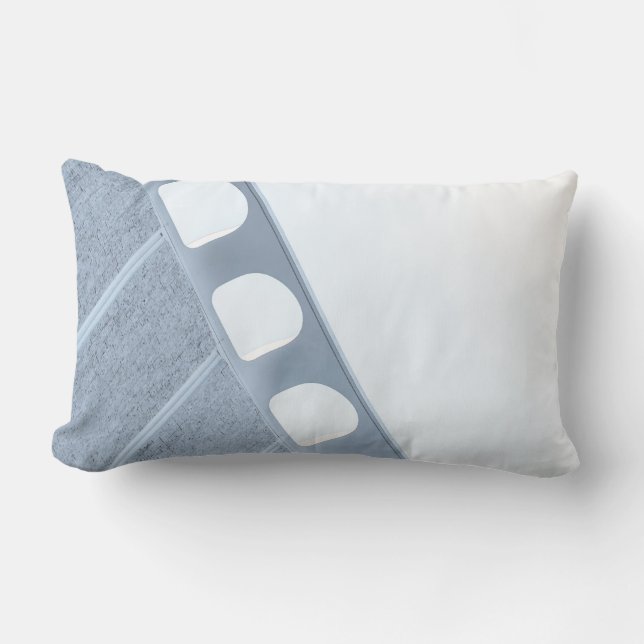 Cojín Lumbar Marco metalizado blanco y negro (Anverso)