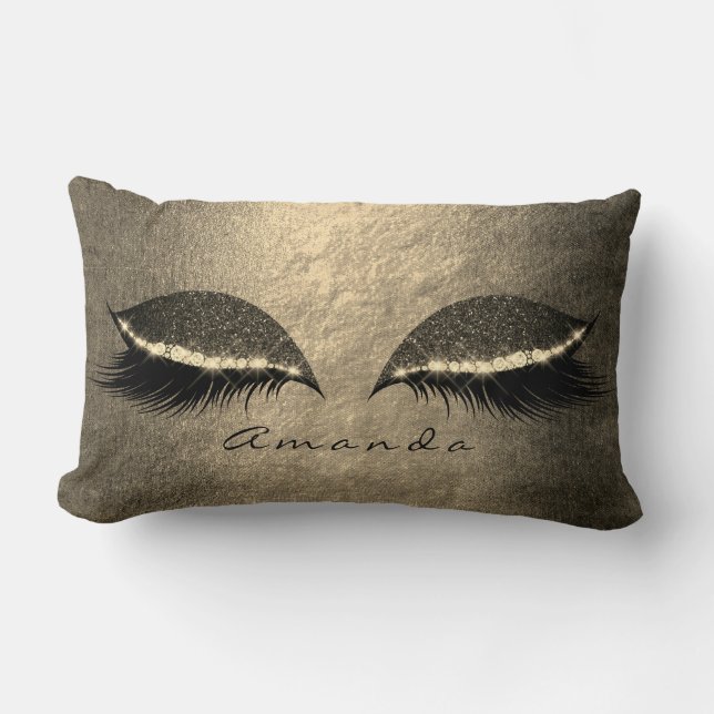 Cojín Lumbar Marfil Foxier Oro Gris Personalizado Negro Maquill (Anverso)