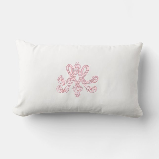 Cojín Lumbar Marie Antoinette – Monogramm – Monogram initials (Anverso)