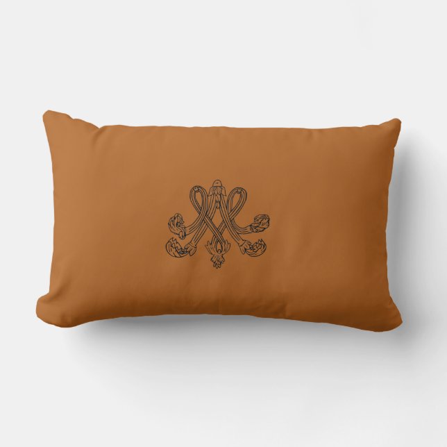 Cojín Lumbar Marie Antoinette – Monogramm – Monogram initials (Anverso)
