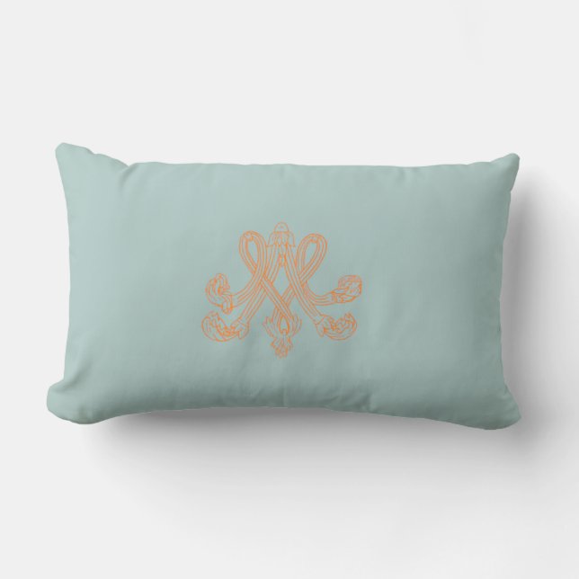 Cojín Lumbar Marie Antoinette – Monogramm – Monogram initials (Anverso)