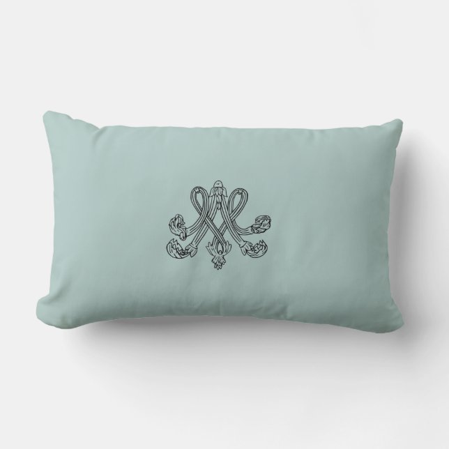 Cojín Lumbar Marie Antoinette – Monogramm – Monogram initials (Anverso)