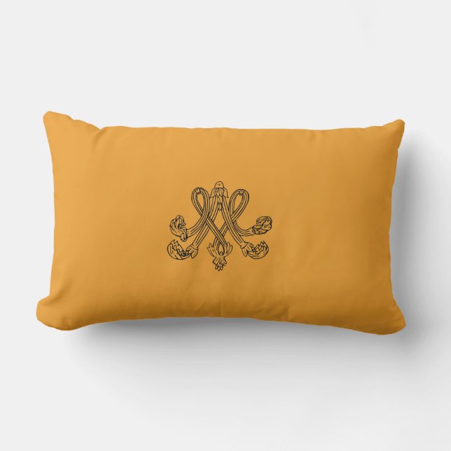 Cojín Lumbar Marie Antoinette – Monogramm – Monogram initials (Anverso)