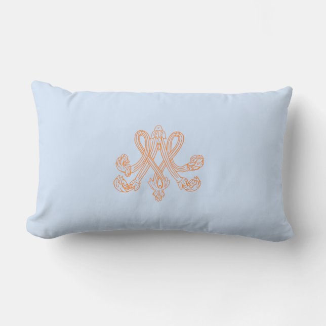 Cojín Lumbar Marie Antoinette – Monogramm – Monogram initials (Anverso)
