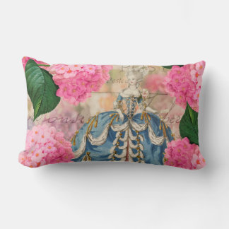 Cojín Lumbar Marie Antoinette Pink Hydrangeas Lumbar Pillow