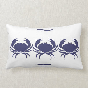 Cojín Lumbar marina CRABS blanca PILLOW vida costera