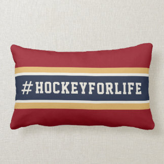 Cojín Lumbar Marina de guerra del #hockeyforlife y hockey sobre