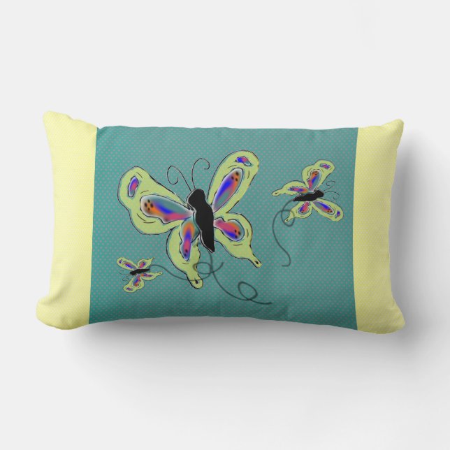 Cojín Lumbar Mariposas (Anverso)