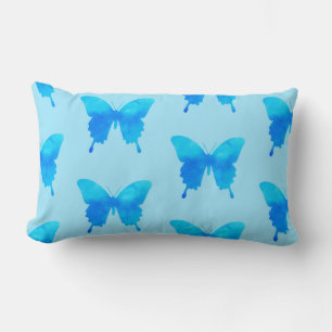 Cojín Lumbar Mariposas acuáticas - Tonos azules del cielo