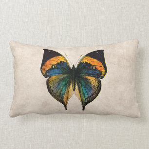 Cojín Lumbar Mariposas del ilustracion 1800's de la mariposa