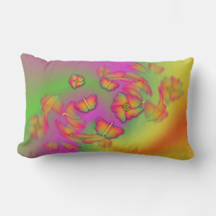 Cojín Lumbar Mariposas y flores