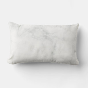 Cojín Lumbar Mármol Blanco Moderno