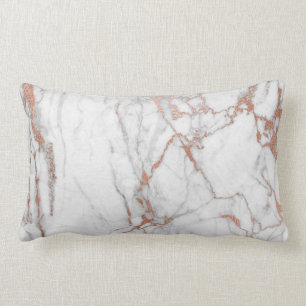 Cojín Lumbar Mármol rosado gris blanco del encanto del polvo