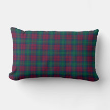 Maroon y Green Lindsay Clan Scottish Plaid