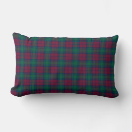 Cojín Lumbar Maroon y Green Lindsay Clan Scottish Plaid
