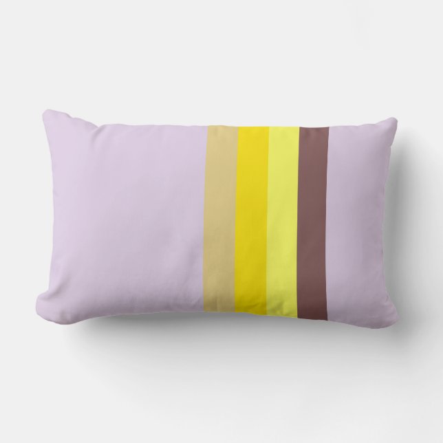 Cojín Lumbar Marrón de lavanda amarilla (Anverso)