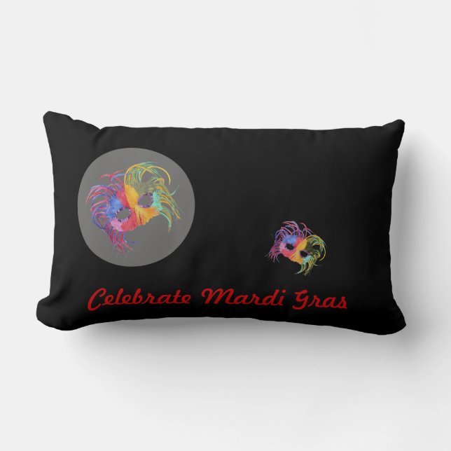 Cojín Lumbar Máscara de cuentas - (Anverso)