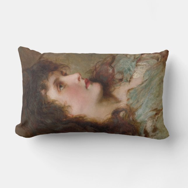Cojín Lumbar Maud (retrato femenino elegante) (Anverso)